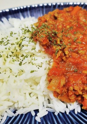 ルー不使用 お手軽無水トマトキーマカレー-レシピのメイン写真