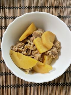 簡単♪母の味!たけのこと豚肉の煮物-レシピのメイン写真