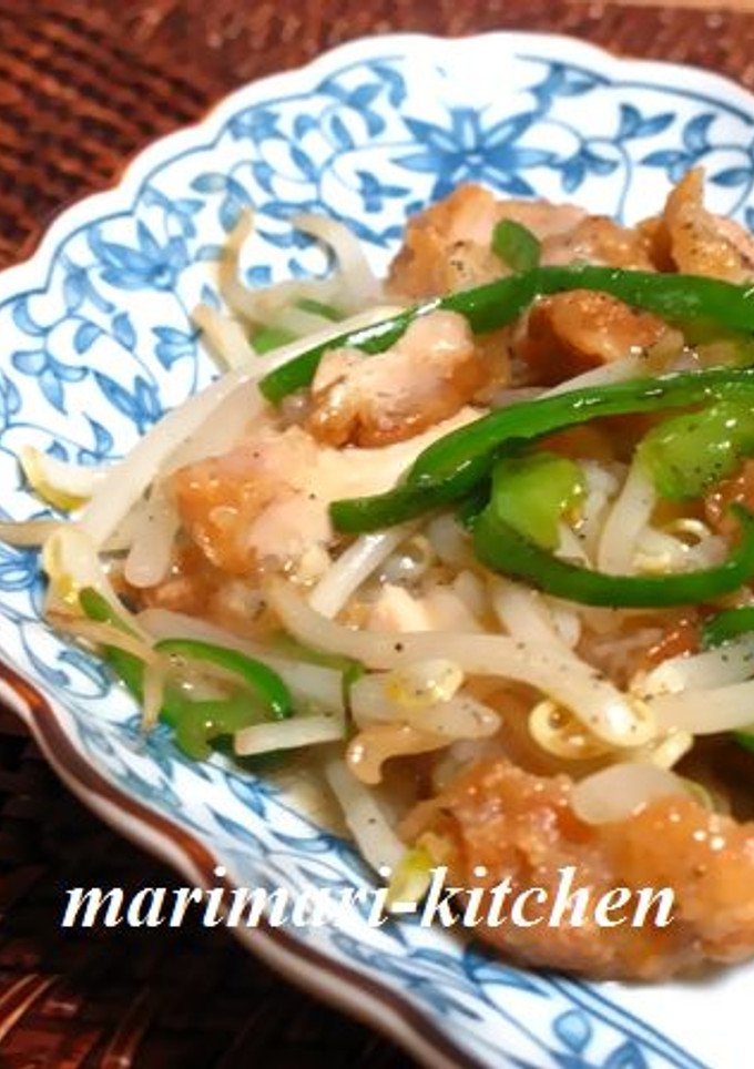 鶏の唐揚げのもやしいため-レシピのメイン写真