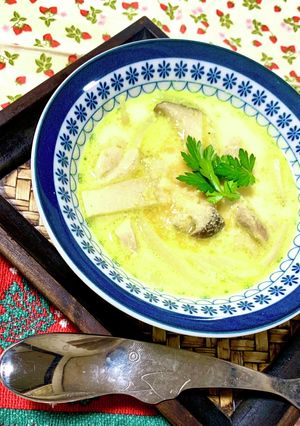 玉ねぎと鶏もも肉のミルクカレースープ♪-レシピのメイン写真