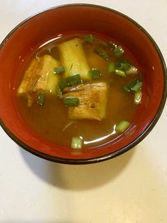 香ばしい焼きナスのお味噌汁-レシピのメイン写真