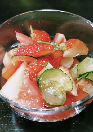 イチゴのサラダわさび醤油和え-レシピのメイン写真