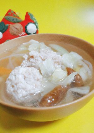 キャベツと鶏団子の中華スープ-レシピのメイン写真