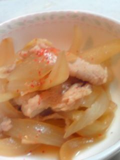 丸ごと玉葱とばら肉で簡単煮!-レシピのメイン写真