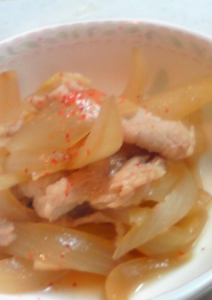 丸ごと玉葱とばら肉で簡単煮！-レシピのメイン写真