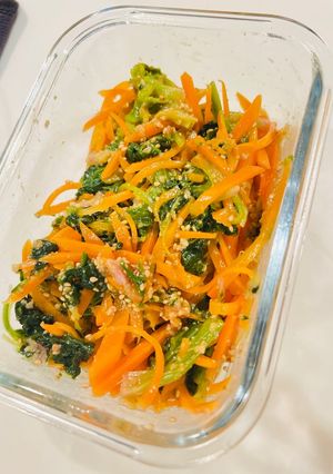 人参とほうれん草の腸活ナムル☆-レシピのメイン写真