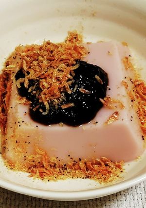 “海苔の佃煮のせ春の麗らか桜エビ豆腐”-レシピのメイン写真