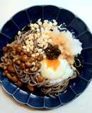 辛み大根とふきのとう味噌のぶっかけそば