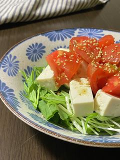 トマトと豆腐のノンオイルサラダ-レシピのメイン写真