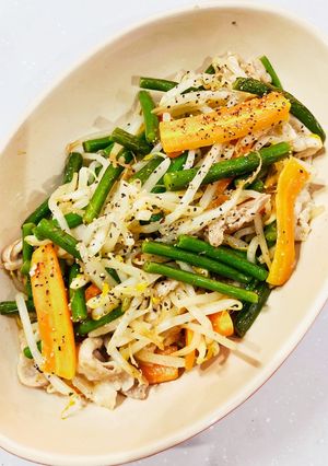 豚バラ野菜炒め♪ビール用 パパおつまみ！-レシピのメイン写真