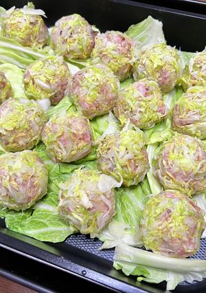 旬☆たけのこと春キャベツの焼きシューマイ-レシピのメイン写真