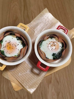 卵とほうれん草のココット-レシピのメイン写真