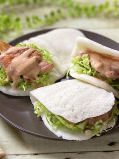 蒸しパンで ふわふわチキンサンド-レシピのメイン写真