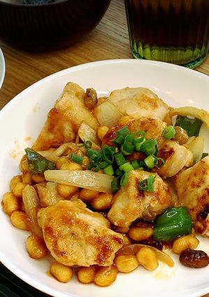 発芽大豆と鶏むね肉の甘酢炒め-レシピのメイン写真