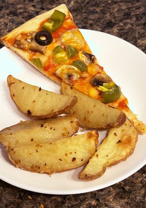 ポテトウェッジ(揚げないフライドポテト)-レシピのメイン写真