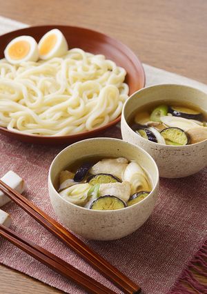 なすと豚バラのつけうどん-レシピのメイン写真