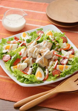 チキンと卵のシーザー風サラダ-レシピのメイン写真