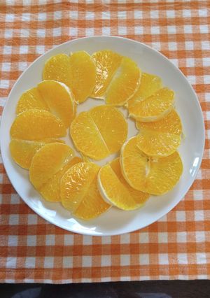 柑橘の食べやすいフラワーカットの方法-レシピのメイン写真