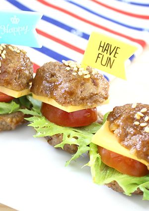 お弁当にも◎バンズなしミニチーズバーガー-レシピのメイン写真
