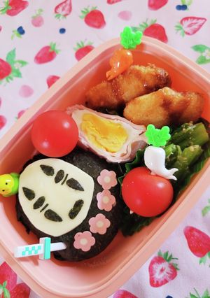 キャラ弁☆まさかの切腹！カオナシ弁当☆-レシピのメイン写真