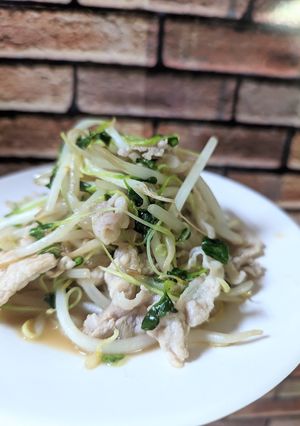 豚肉とカイワレの塩レモン炒め-レシピのメイン写真