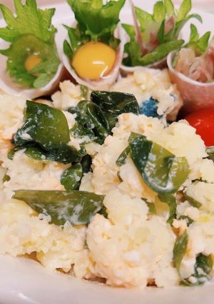 *わかめと炒り卵のポテトサラダ*-レシピのメイン写真