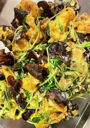 豆苗ときくらげの卵炒め-レシピのメイン写真