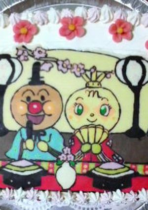 キャラケーキ（アンパンマンのひな祭り）-レシピのメイン写真