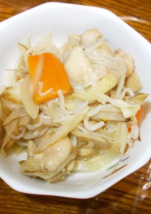 ごぼうと鶏肉と糸こんにゃくの柳川風-レシピのメイン写真