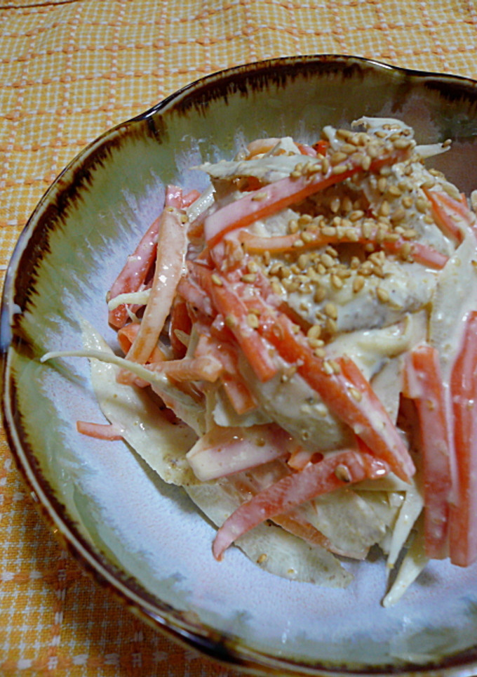 ごぼうとにんじんのあっさりマヨサラダ-レシピのメイン写真