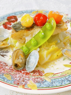 スズキとあさり春野菜の蒸し煮~魚の駅生地-レシピのメイン写真