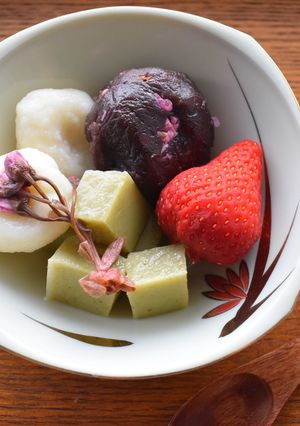 ひな祭りに♡ひし餅色のあんみつ風-レシピのメイン写真