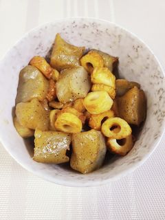 竹輪と蒟蒻の甘辛炒め-レシピのメイン写真