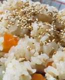 一夜干しのアラ出汁の炊き込みご飯