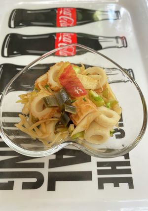 大根皮の漬物ちくわ和え-レシピのメイン写真