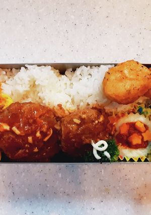 高校生弁当覚え書き167ハンバーグ弁当-レシピのメイン写真