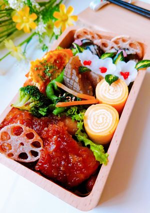 女子学生のお弁当(2023.4.18)-レシピのメイン写真