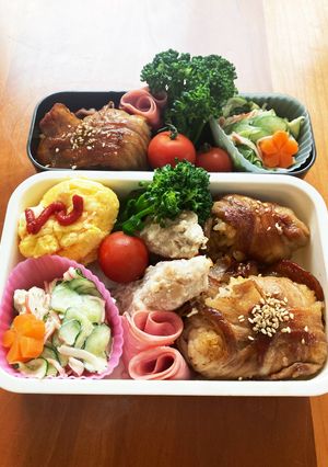 肉巻きおにぎり弁-レシピのメイン写真