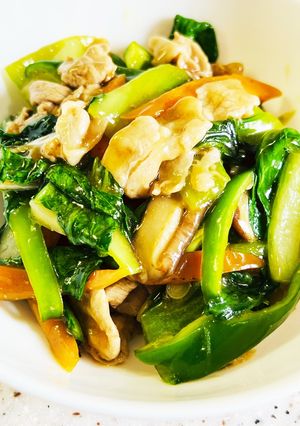 豚肉と青梗菜のオイスターソース炒め-レシピのメイン写真