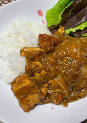 チキンカレーとチキンの揚げ物-レシピのメイン写真