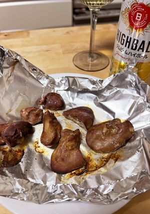 つまみ絶品！コリコリとろっ鶏肝の塩麹焼き-レシピのメイン写真