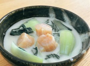 帆立貝柱とちんげん菜のクリーム煮-レシピのメイン写真