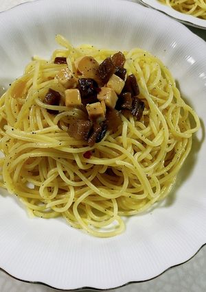 いぶりがっことチーズのオイル漬でパスタ-レシピのメイン写真