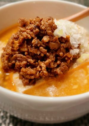 崩しながら食べる坦々豆腐-レシピのメイン写真