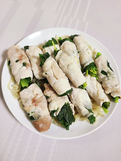蒸し豚肉のホウレン草巻き-レシピのメイン写真