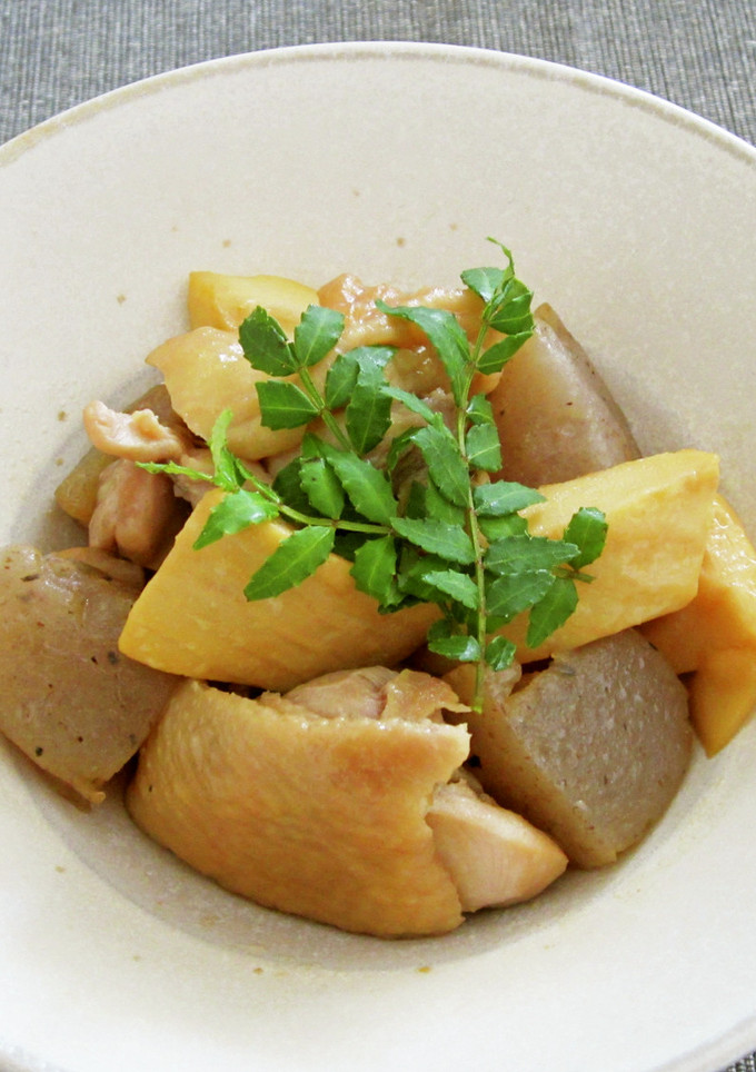筍と鶏肉の炒り煮（蒟蒻入り）-レシピのメイン写真