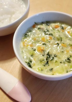 【離乳食中期】鶏むね肉と野菜のクリーム煮-レシピのメイン写真
