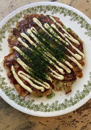 豆乳チーズと大豆ミート入りベジお好み焼き-レシピのメイン写真
