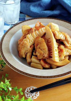材料2つ☆鶏胸肉と筍のオイスター炒め。-レシピのメイン写真