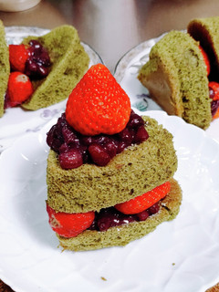 あんこといちごの抹茶パンケーキ-レシピのメイン写真